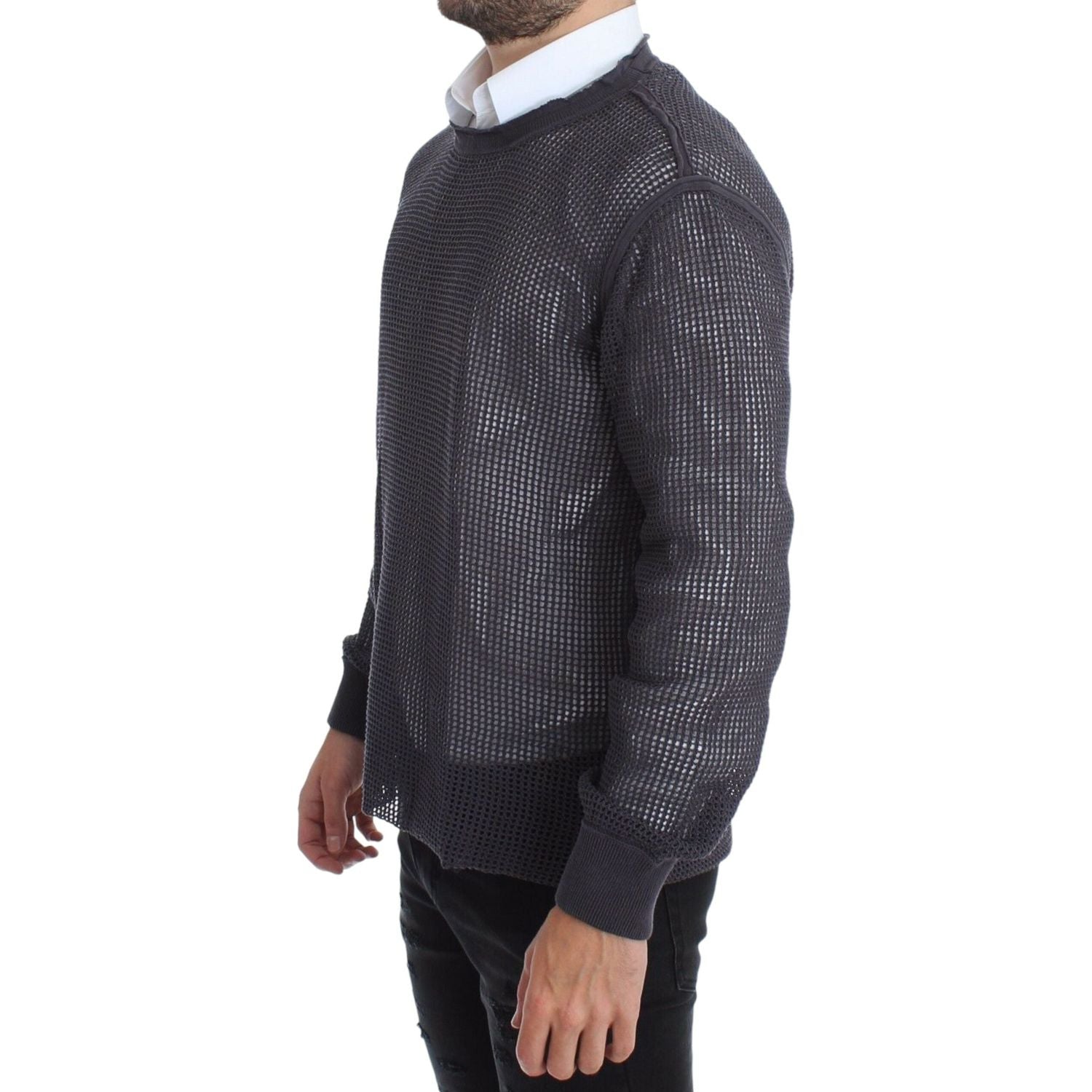 سترة شبكية أنيقة بياقة دائرية من دولتشي آند غابانا باللون الأرجواني الفاتح