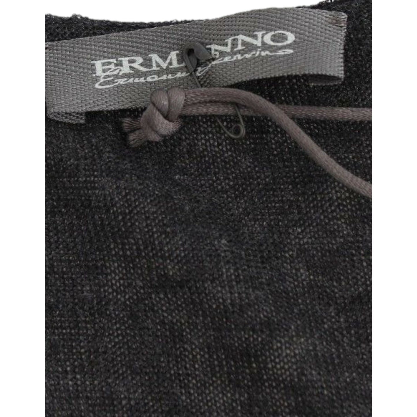 Ermanno Scervino Black Wool Blend Stretch Long Sleeve Sweater SIG12583-3