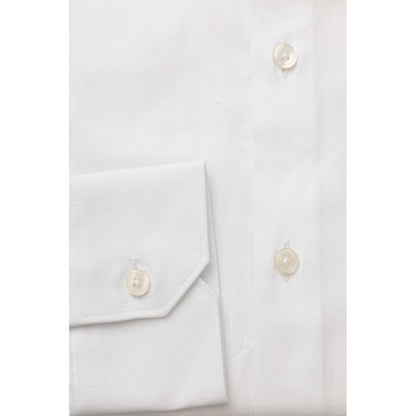 Bagutta White Cotton Men's Classic Shirt