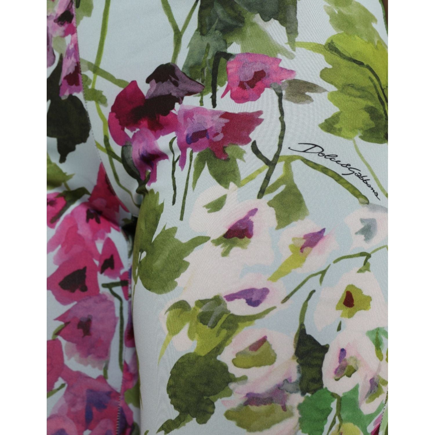 بنطلون ضيق أنيق بنقشة الزهور من دولتشي آند غابانا