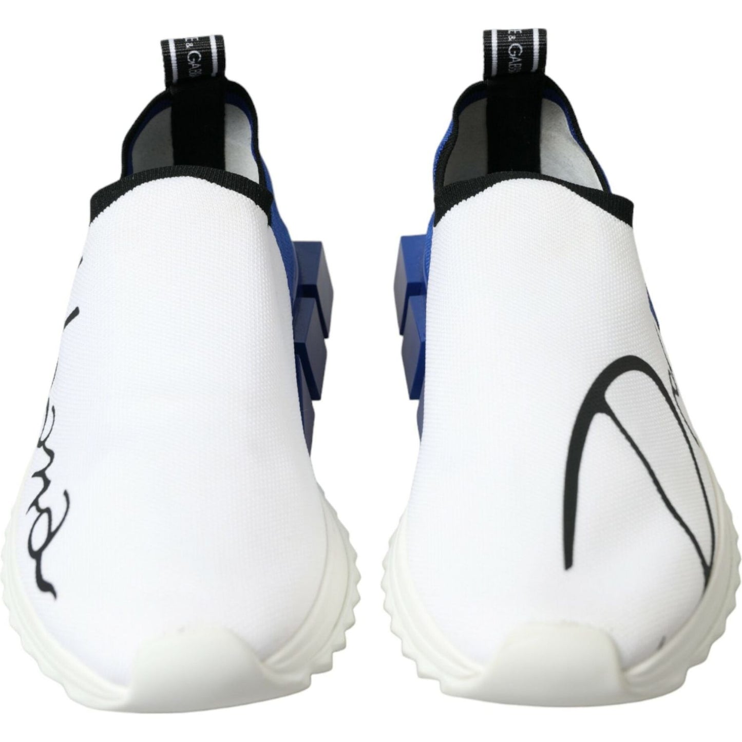 Dolce & Gabbana White Blue Sorrento Low Top Men Casual Sneakers Shoes MV5306-39.5