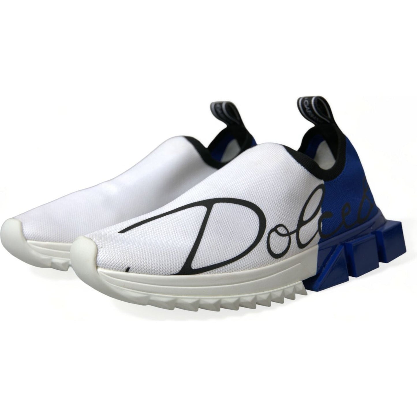 Dolce & Gabbana White Blue Sorrento Low Top Men Casual Sneakers Shoes MV5306-39.5