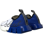 Dolce & Gabbana White Blue Sorrento Low Top Men Casual Sneakers Shoes MV5306-39.5