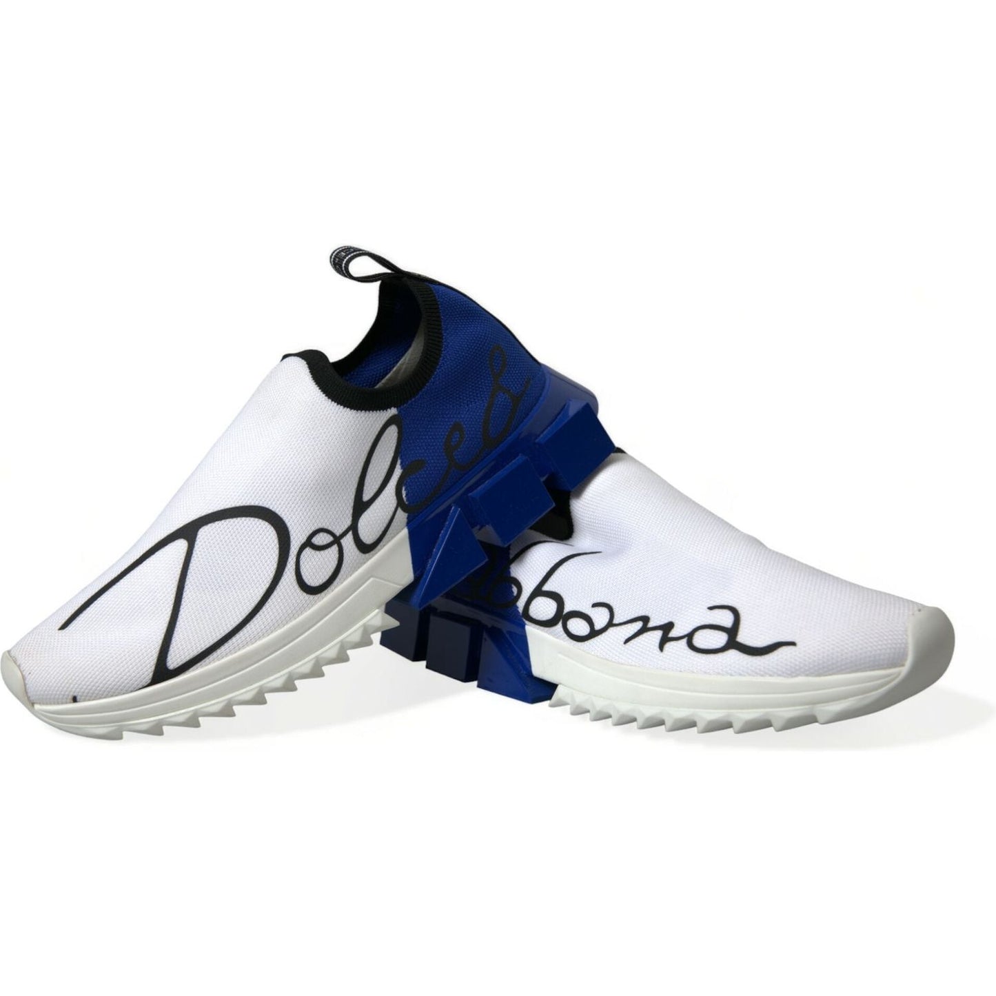 Dolce & Gabbana White Blue Sorrento Low Top Men Casual Sneakers Shoes MV5306-39.5