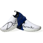 Dolce & Gabbana White Blue Sorrento Low Top Men Casual Sneakers Shoes MV5306-39.5