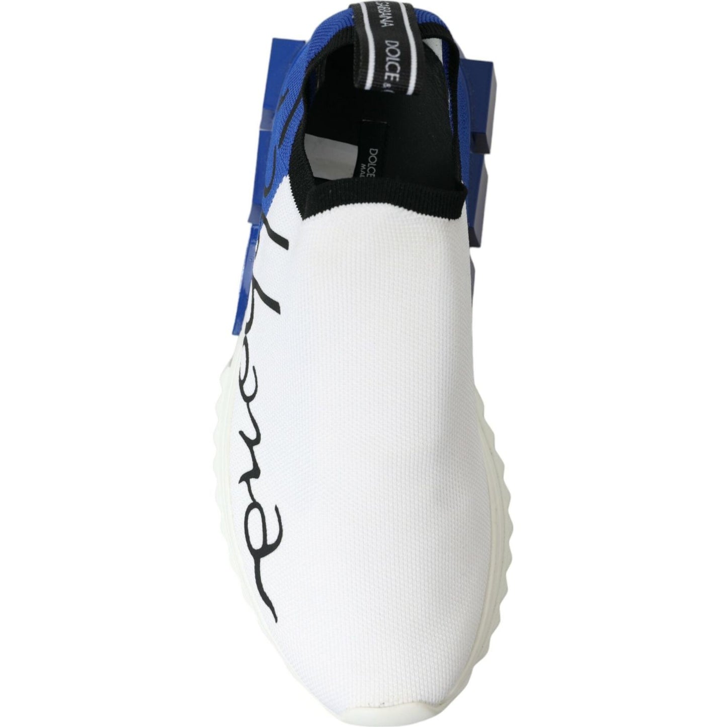 Dolce & Gabbana White Blue Sorrento Low Top Men Casual Sneakers Shoes MV5306-39.5