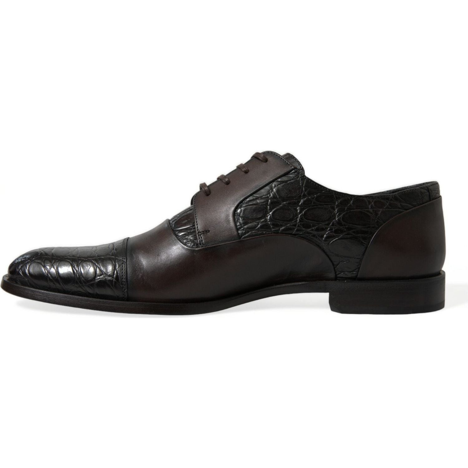 Dolce & Gabbana Brown Exotic Leather Formal Men Dress Shoes