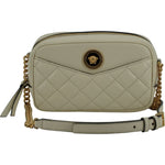 Versace Elegant White Lamb Leather Camera Bag Versace Slate Gray