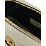 Versace Elegant White Lamb Leather Camera Bag Versace Black