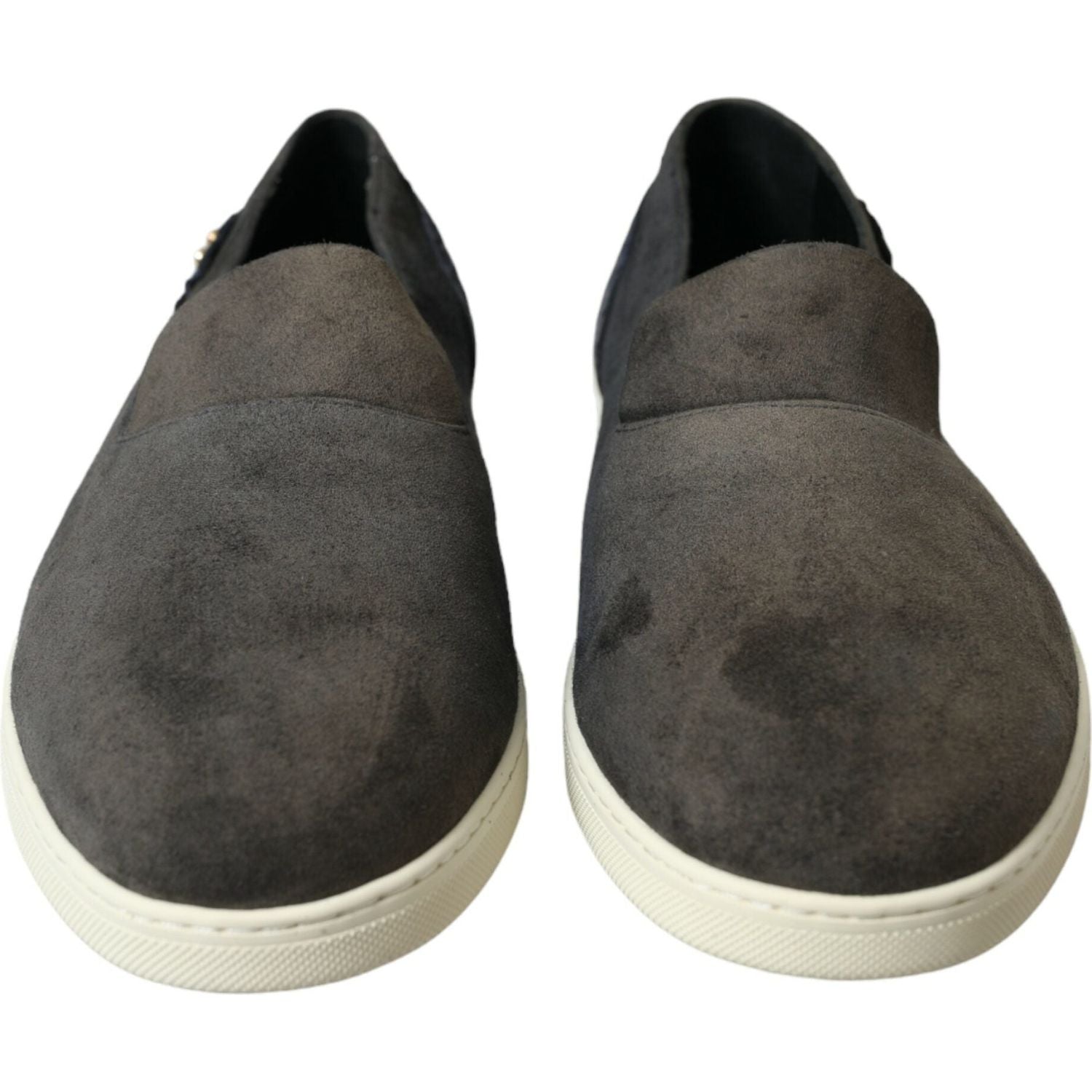 نعال دولتشي آند غابانا الأنيقة المصنوعة من جلد الغزال والتمساح باللون الأزرق