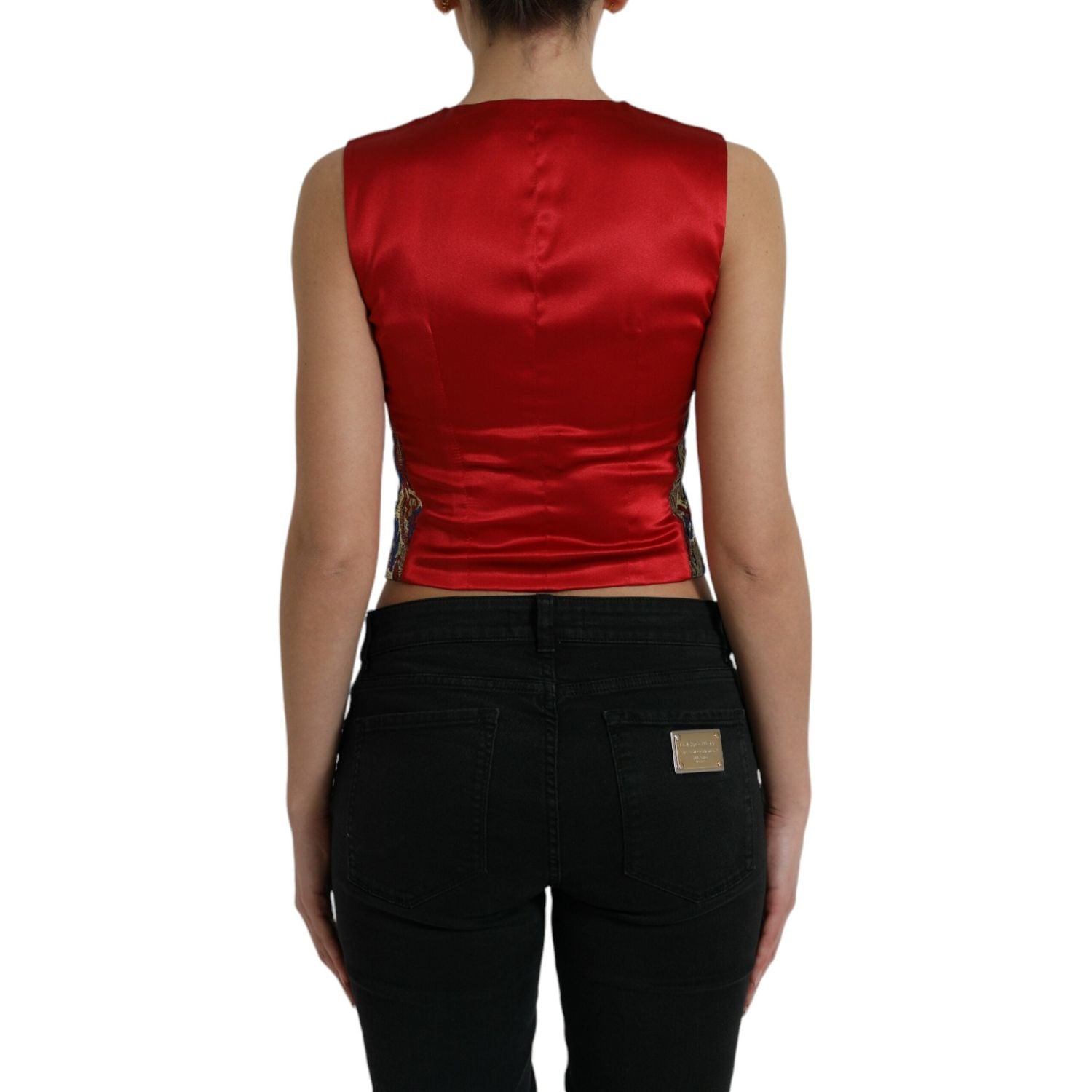 سترة دولتشي آند غابانا بطبعة زهور متعددة الألوان من الجاكار