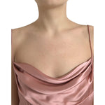 Dolce & Gabbana Pink Silk Spaghetti Straps Long Gown Dress