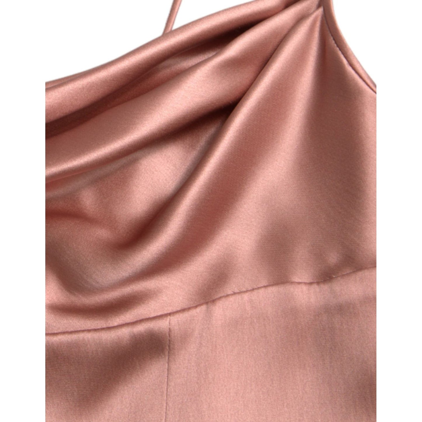 Dolce & Gabbana Pink Silk Spaghetti Straps Long Gown Dress