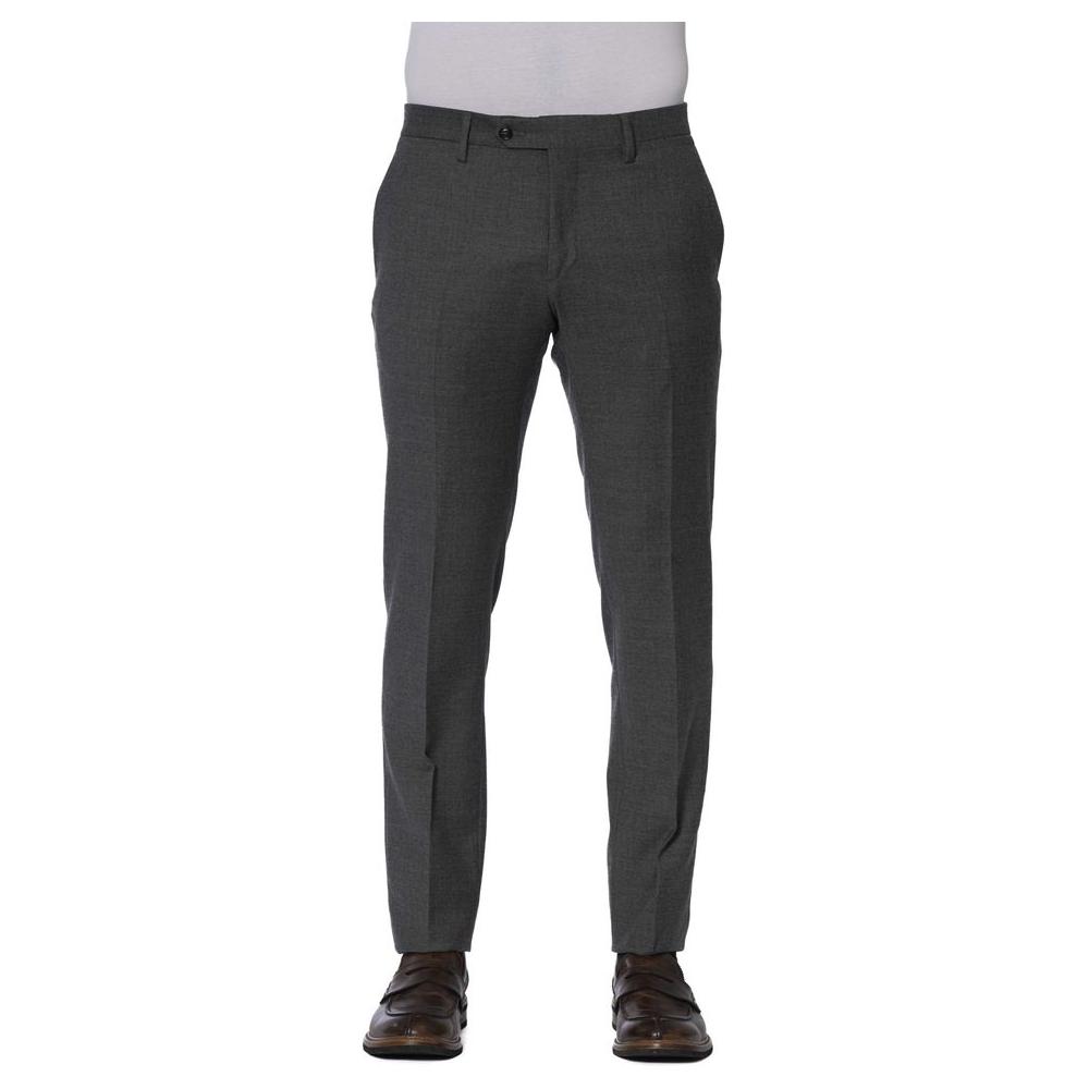 Trussardi Gray Wool Men Trousers