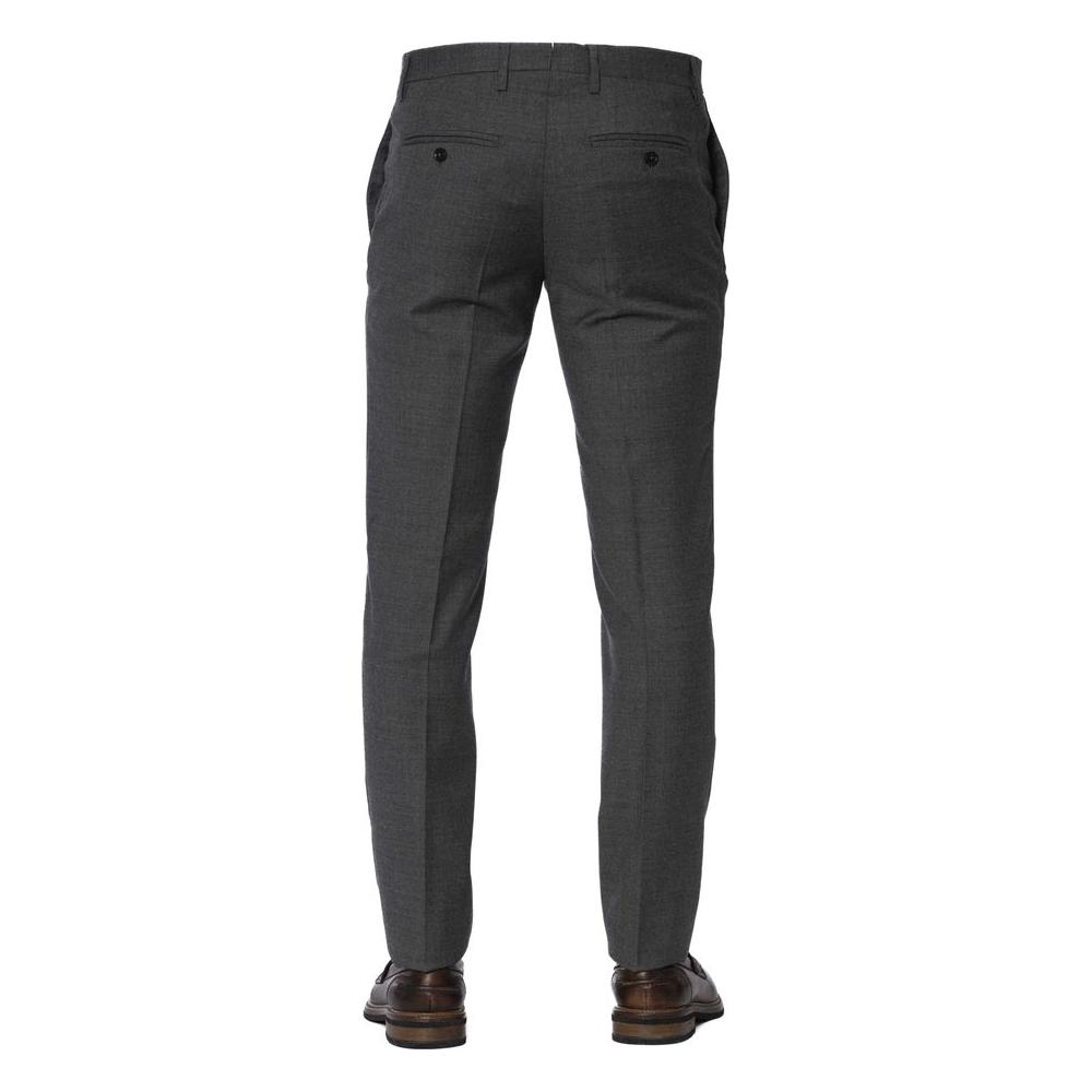 Trussardi Gray Wool Men Trousers