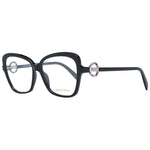 Emilio Pucci Black Women Glasses Frame, full-rim plastic design, butterfly style, size 55-14-140, includes branded case.