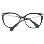 Max Mara Black Women Glasses Frame, cat eye style, full-rim plastic with demo lenses and branded case, size 54-16-140.