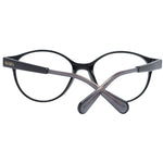 Max & Co Black Women Glasses Frame with black plastic full-rim, round style, demo lenses, includes branded case.