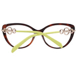 Fashionable cat-eye Emilio Pucci Brown Women Glasses Frame with brown plastic full-rim, branded case included.