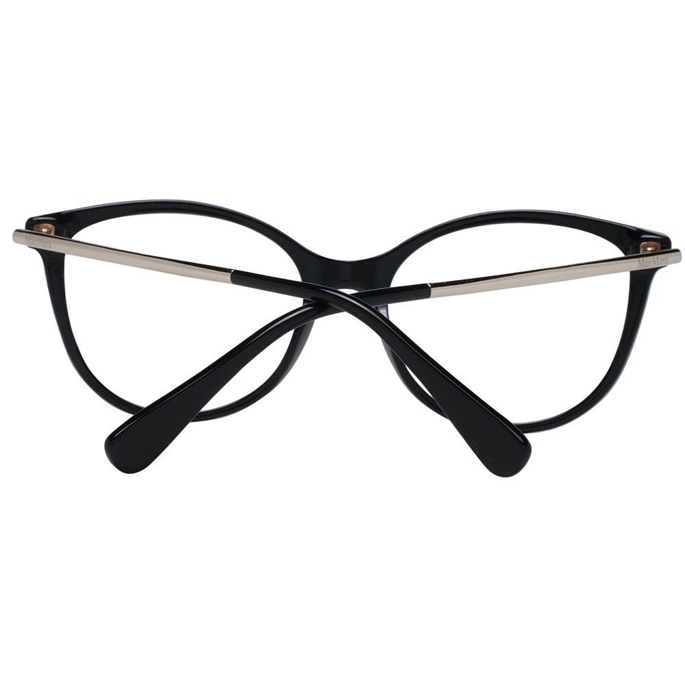 Max Mara Black Women Glasses Frame, full-rim plastic butterfly style, 53-17-140 size, includes branded case.
