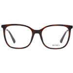 Max & Co Brown Women Glasses Frame with full-rim square design in metal and plastic, demo lenses, and branded case included.