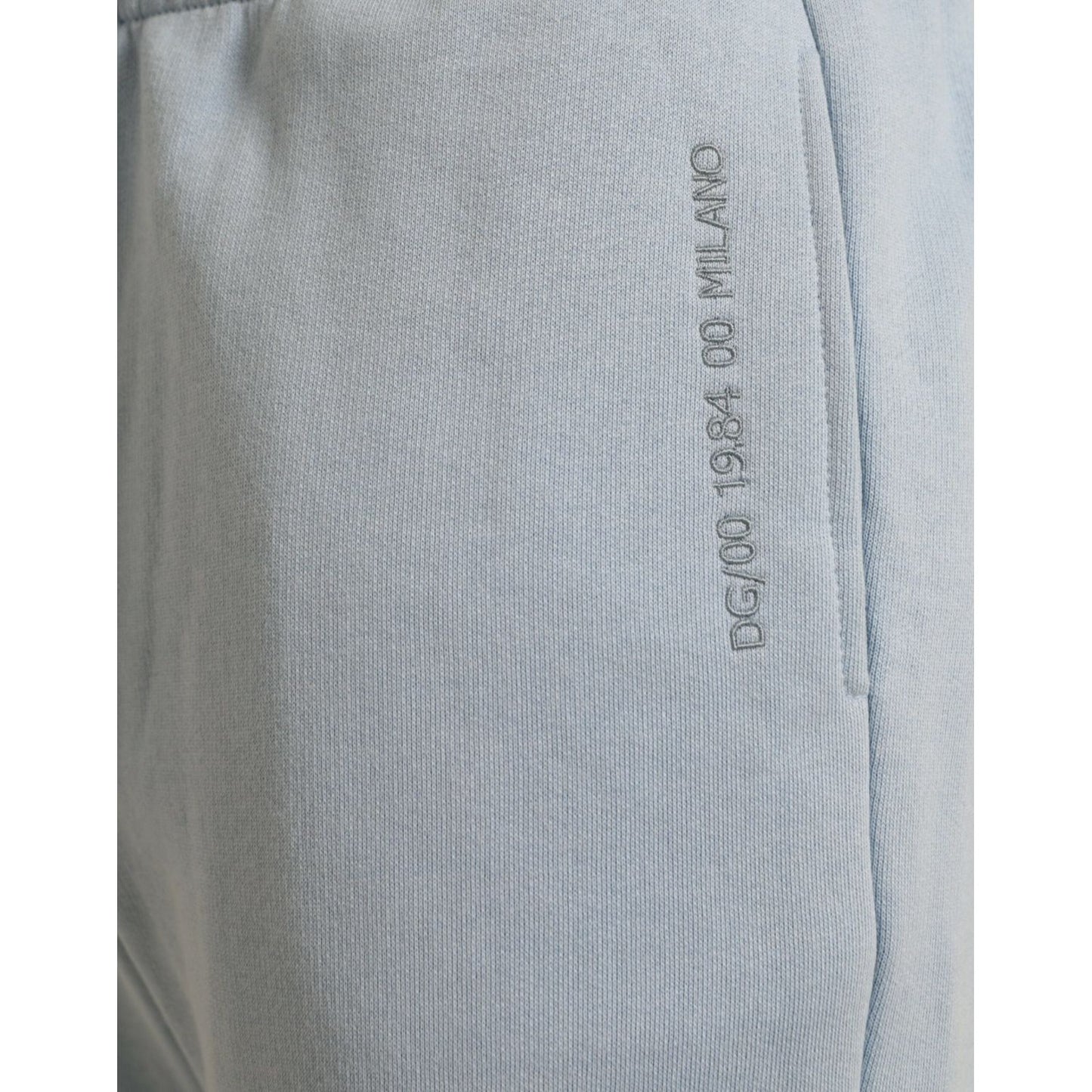 Dolce & Gabbana Light Blue Cotton Sweatpants Men Jogger Pants