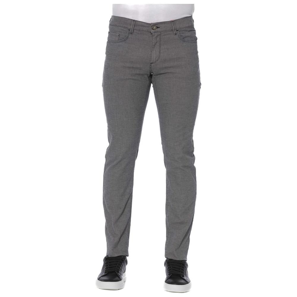 Trussardi Jeans Gray Cotton Men Pant