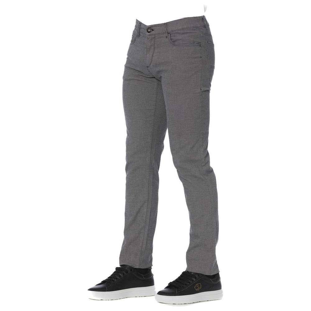 Trussardi Jeans Gray Cotton Men's Pants