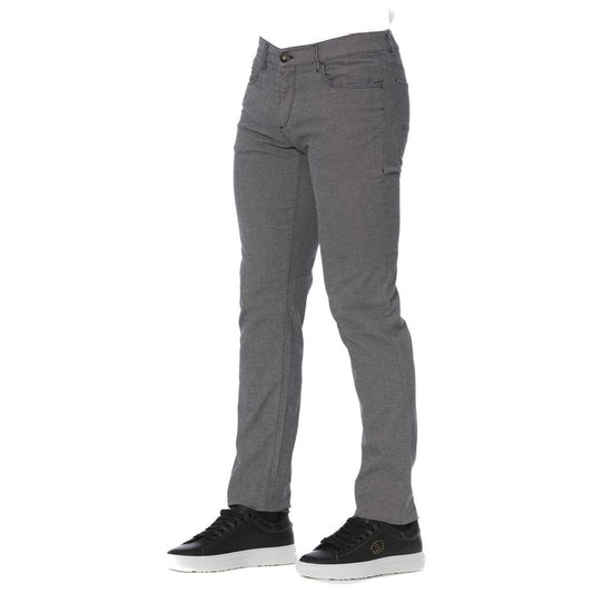 Trussardi Jeans Gray Cotton Men Pant