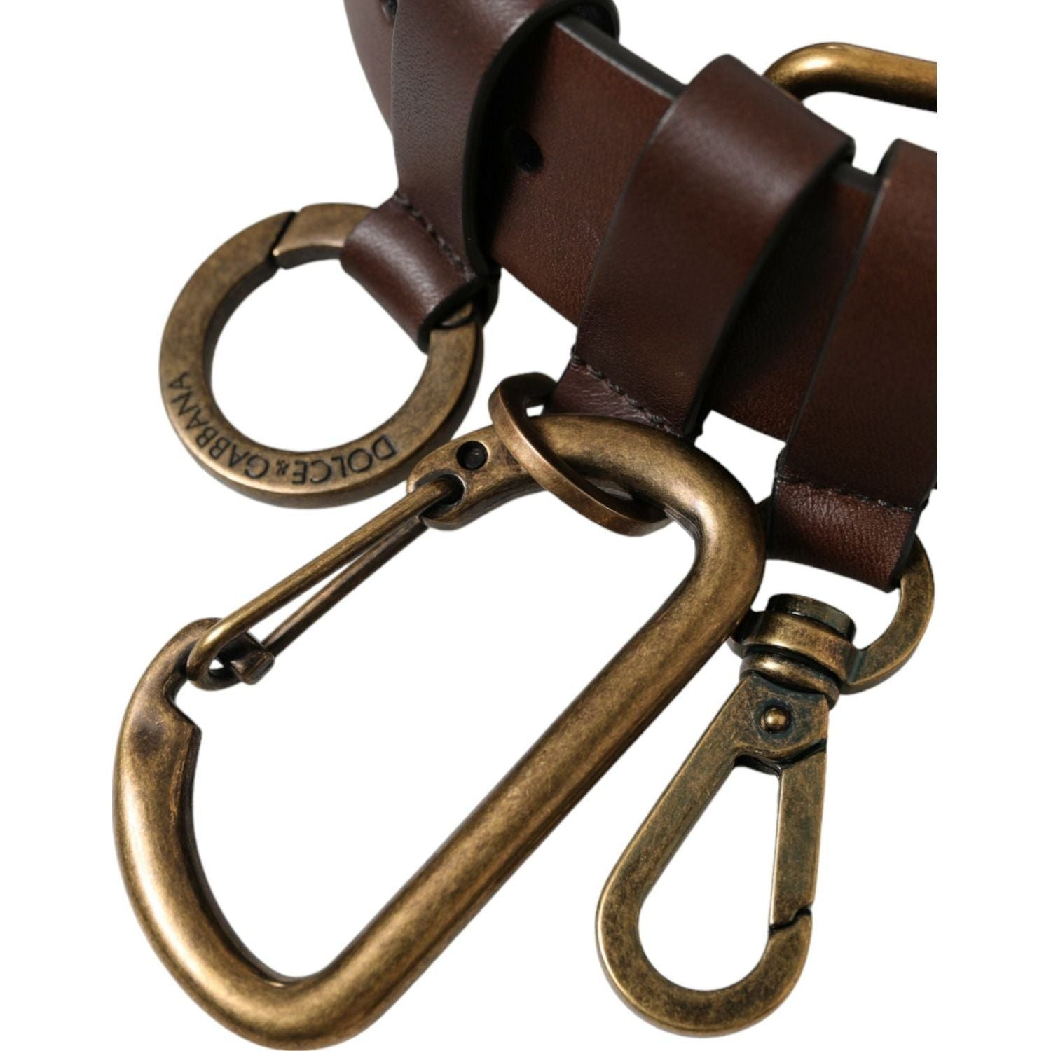 优雅的棕色小牛皮腰带 - 永恒配饰