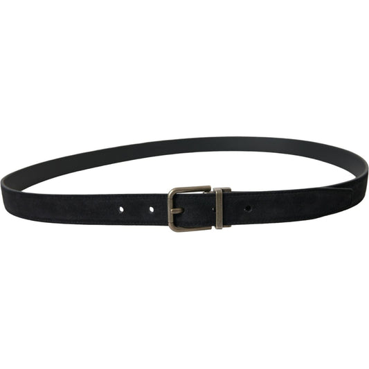 Dolce & Gabbana Black Goat Leather Antique Metal Buckle Belt BEL9095-110