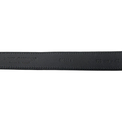 Dolce & Gabbana Blue Suede Leather Gold Metal Buckle Belt