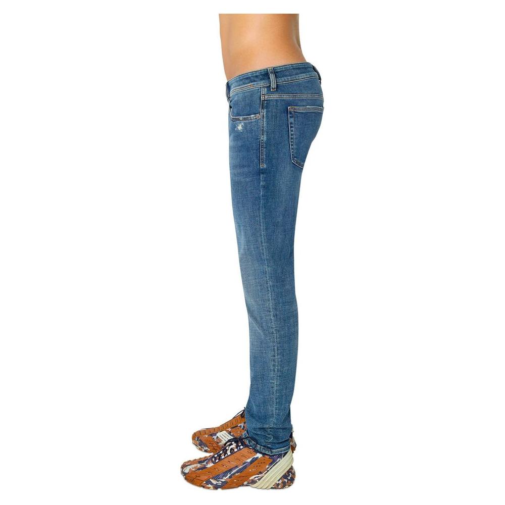Diesel Blue Cotton Men Skinny Jean