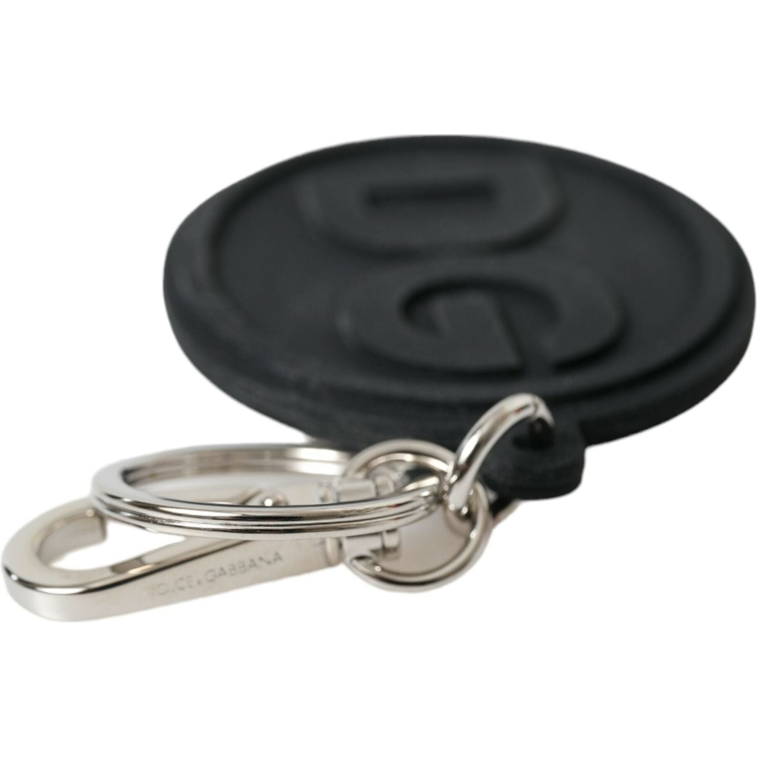 سلسلة مفاتيح دولتشي آند غابانا أنيقة باللونين الأسود والفضي