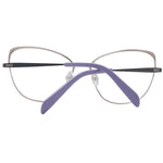 Emilio Pucci Black Women Glasses Frame, metal full-rim cat eye style with demo lenses; includes a branded case.