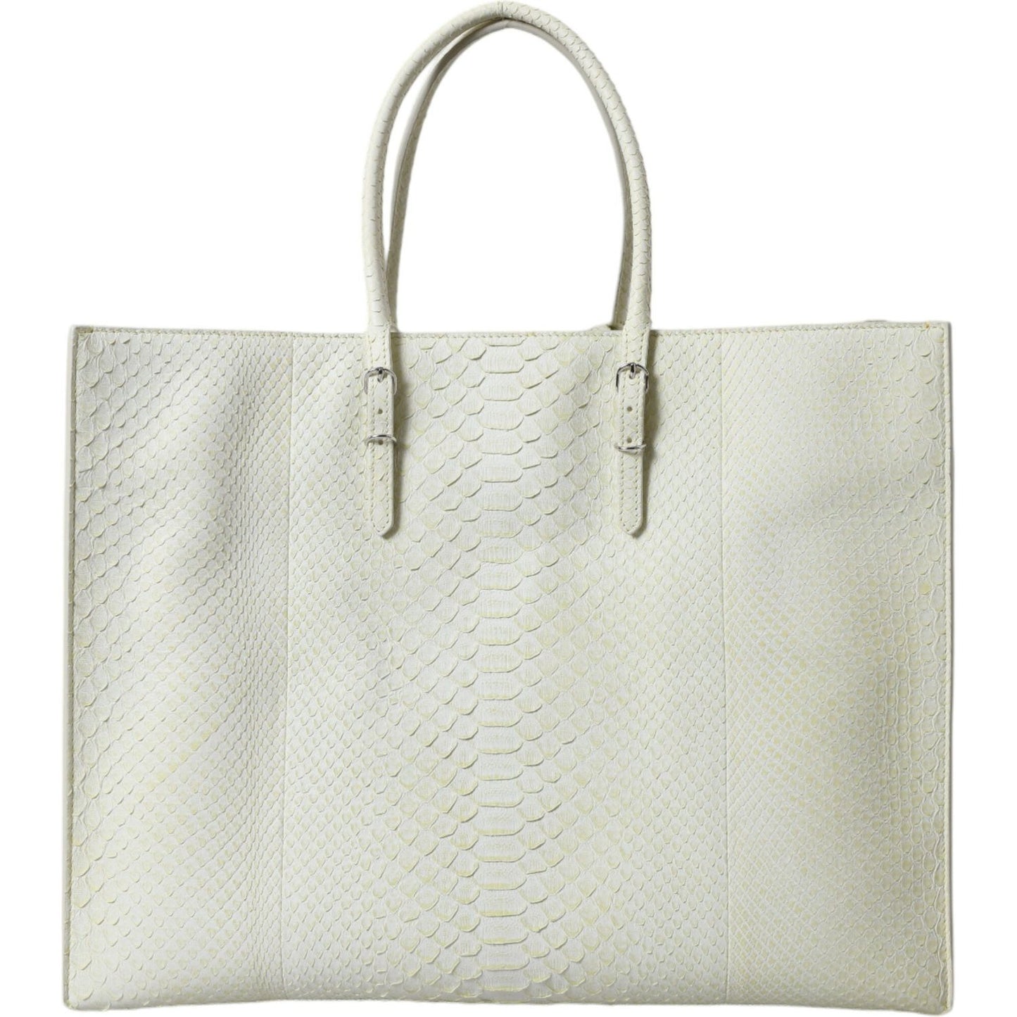 Balenciaga White Yellow Exotic Skin Leather Shopping Tote PAPIER Bag