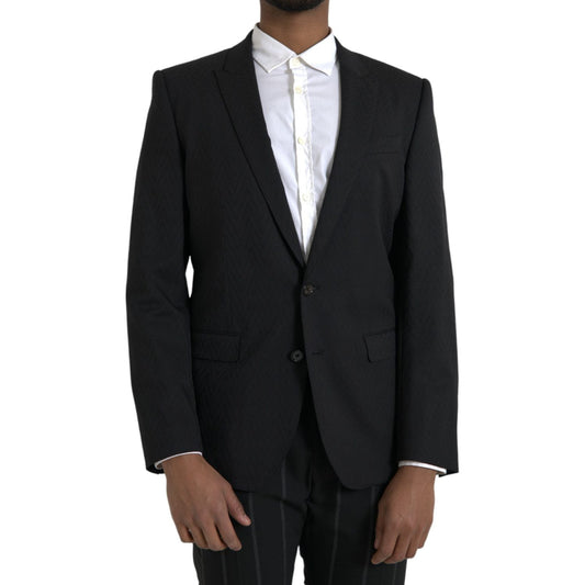 Dolce & Gabbana Black MARTINI Slim Fit Jacket Coat Blazer JKT4057-48