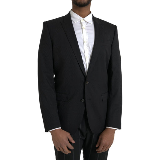 Dolce & Gabbana Black MARTINI Slim Fit Jacket Coat Blazer JKT4057-48