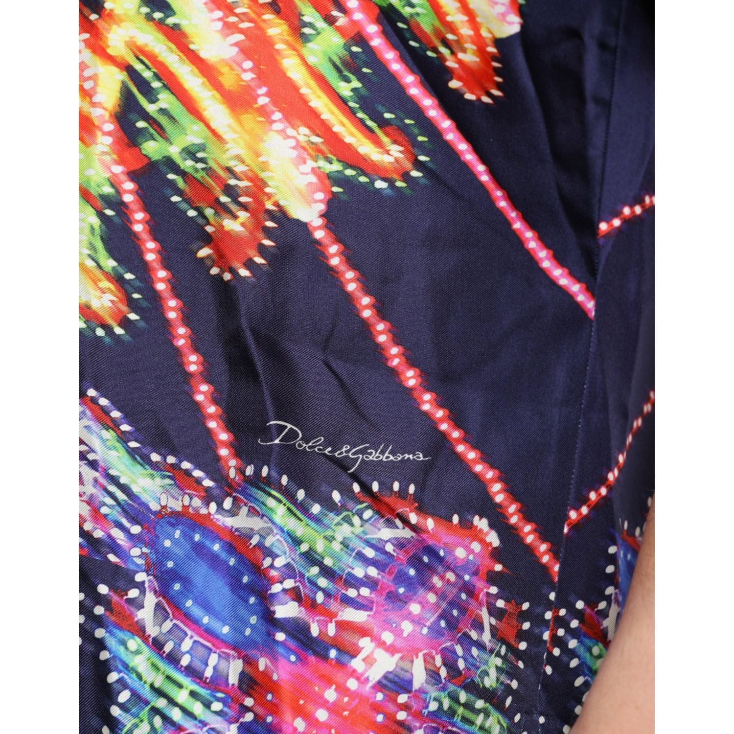 دولتشي آند غابانا قميص كاجوال حرير لوميناري متعدد الألوان