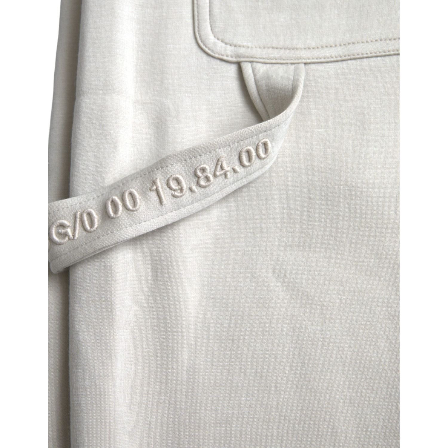 بنطلون رياضي من Dolce &amp; Gabbana باللون الأبيض الفاتح من الفيسكوز