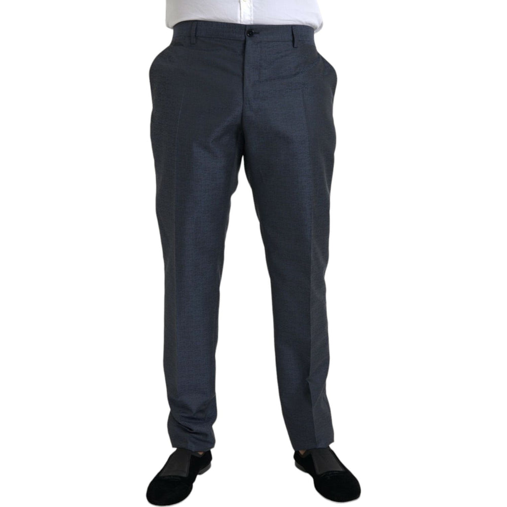 Dolce & Gabbana Blue Wool Men Skinny Dress Pants PAN75308-56