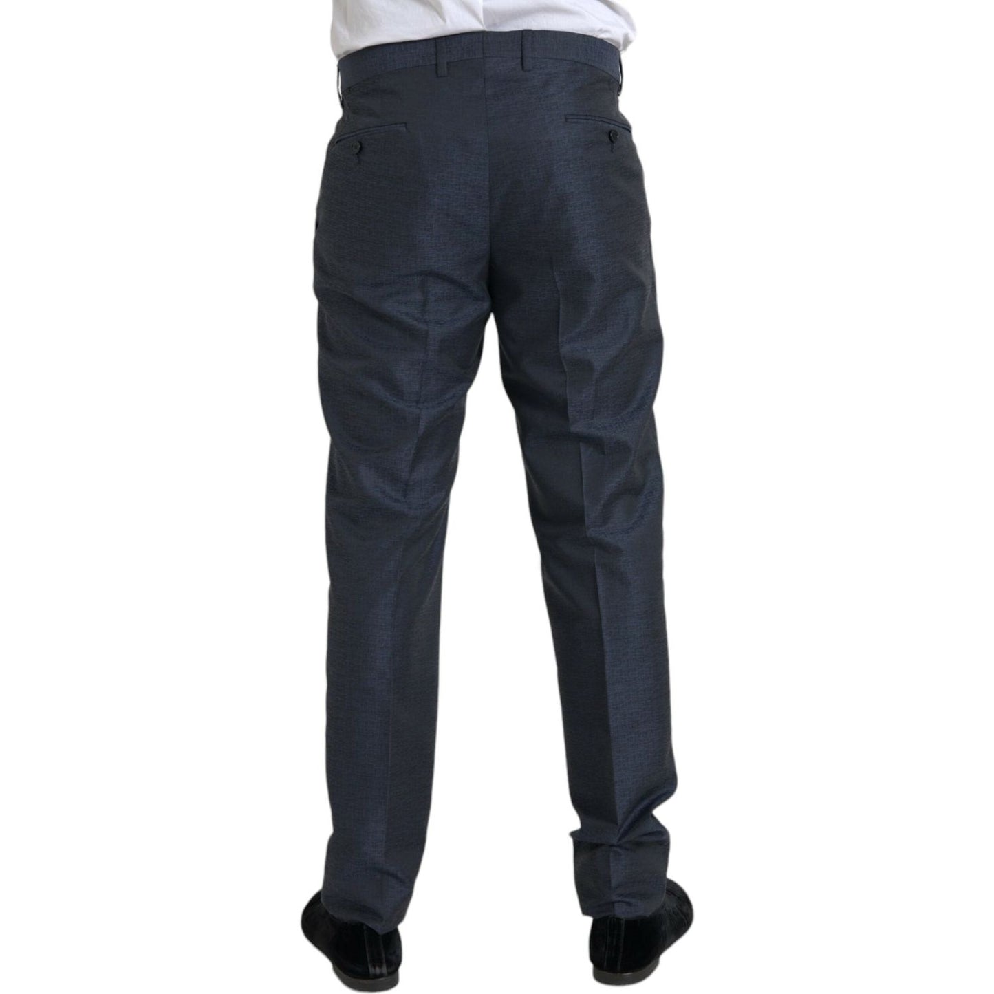 Dolce & Gabbana Blue Wool Men Skinny Dress Pants PAN75308-56