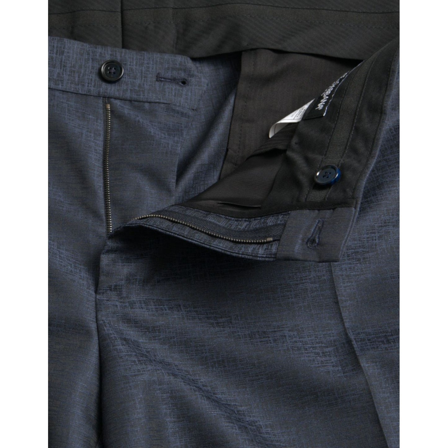 Dolce & Gabbana Blue Wool Men Skinny Dress Pants PAN75308-56