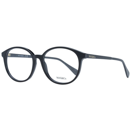 Max & Co Black Women Glasses Frame in full-rim plastic with demo lenses, size 53-16-140, includes branded case.