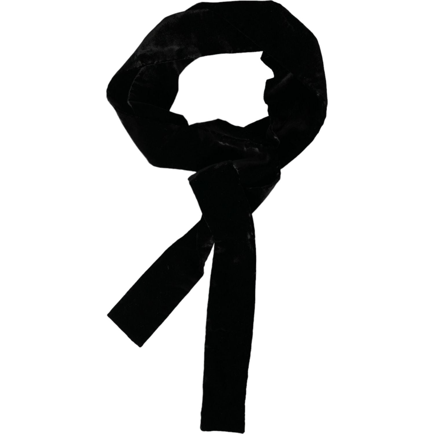 حزام نسائي من دولتشي آند غابانا باللون الأسود من الفيسكوز ذو الخصر العريض