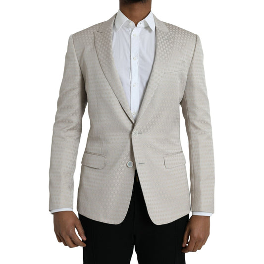 Dolce & Gabbana Beige MARTINI Single Breasted Coat Blazer JKT4015-48