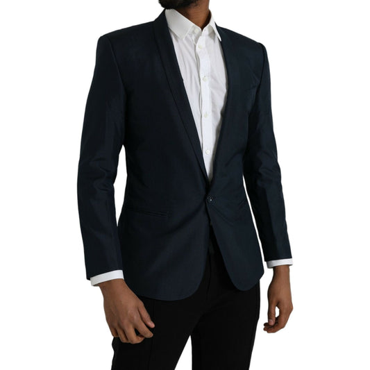 Dolce & Gabbana Blue GOLD Notch Single Breasted Coat Blazer JKT4025-50