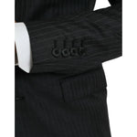 Dolce & Gabbana Black Stripe MARTINI Single Breasted Coat Blazer JKT4032-46