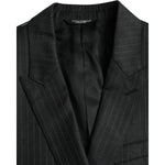 Dolce & Gabbana Black Stripe MARTINI Single Breasted Coat Blazer JKT4032-46