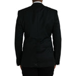 Dolce & Gabbana Black Wool MARTINI Single Breasted Blazer